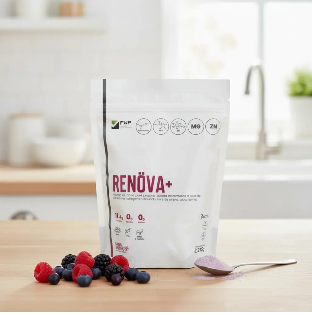 RENÖVA+ Sabor Berries con ingredientes naturales